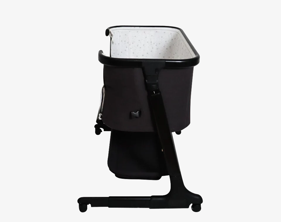 עריסה נצמדת ומתנדנדת Lola אפור כהה/ שחור