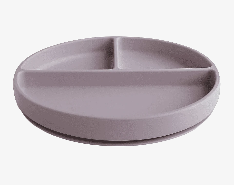 צלחת סיליקון מחולקת Soft Lilac