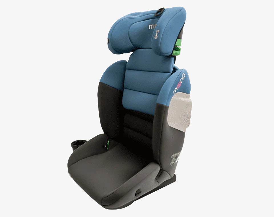 בוסטר גב + הגנות צד + מתקן לכוס R129 I-size - אפור תכלת