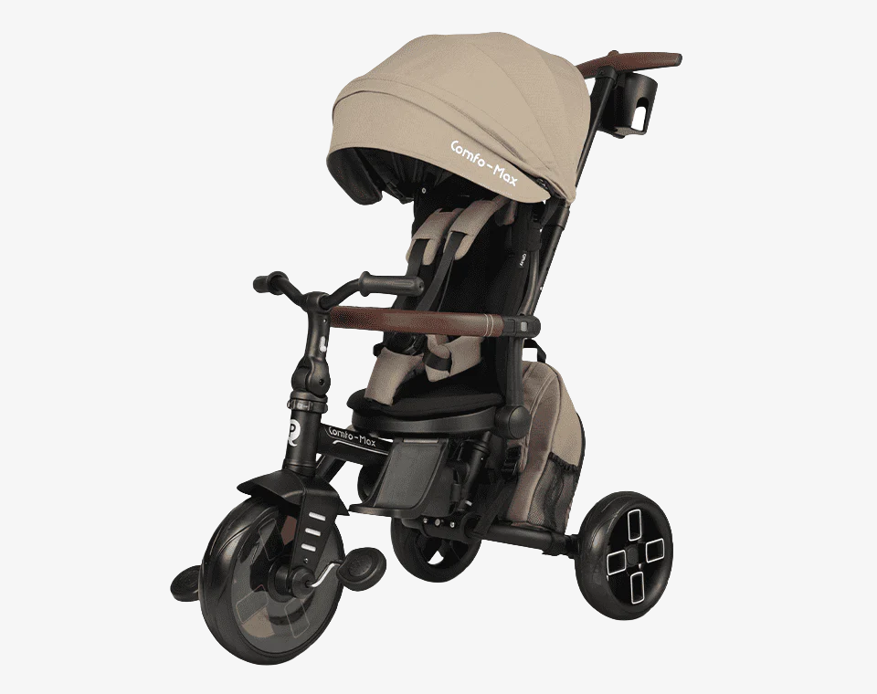 תלת אופן מתקפל מסתובב Comfo Max קפה