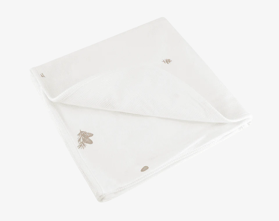 שמיכת קיץ דו צדדית- שמנת מודפס OS