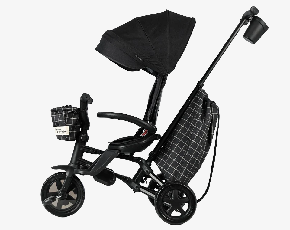 תלת אופן מתקפל 6 ב-1 שחור MINENE X QPLAY 2024