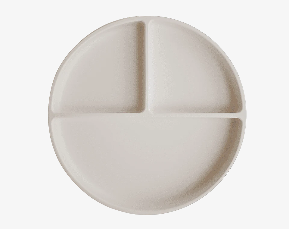 צלחת סיליקון מחולקת Ivory