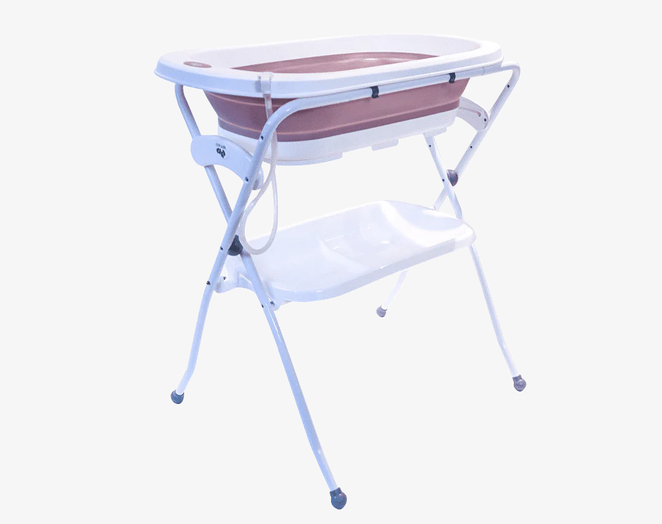 אמבטיה לתינוק ורוד + מעמד