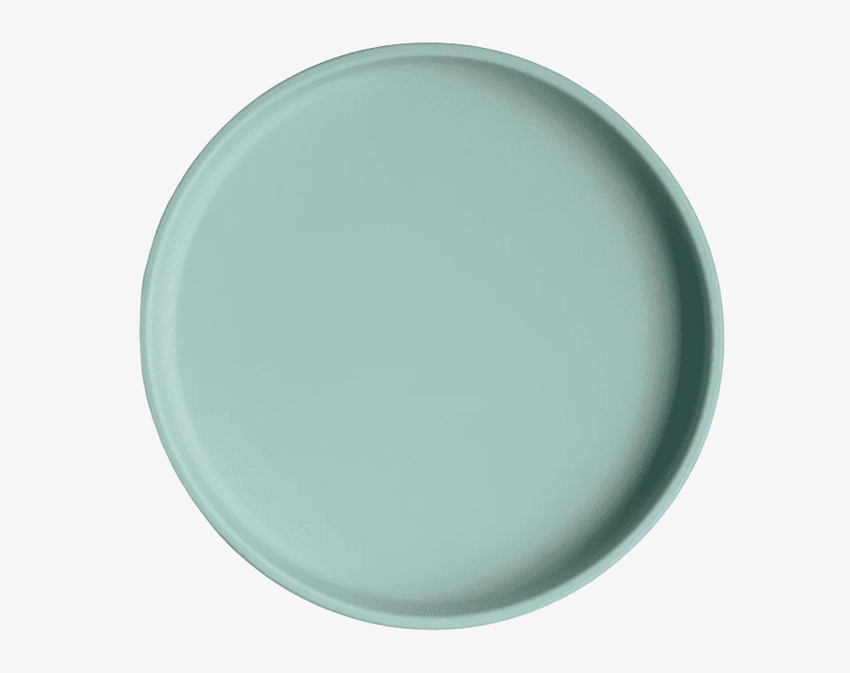 צלחת סיליקון ואקום קלאסית Cambridge Blue