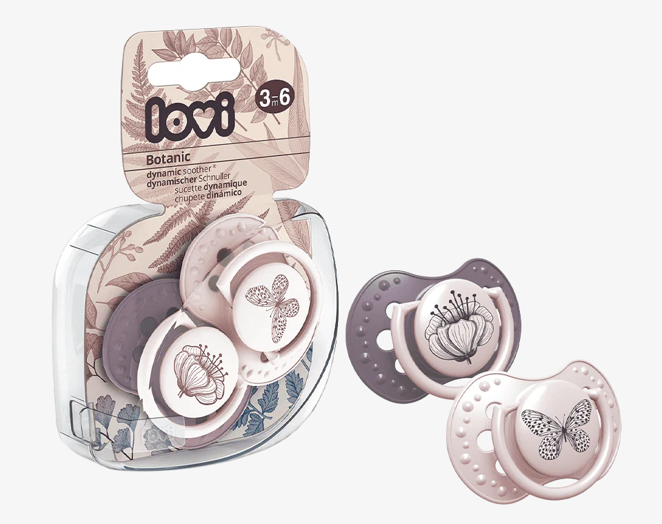 זוג מוצצי סיליקון מהדורת בוטניקה ורוד לאבי Lovi