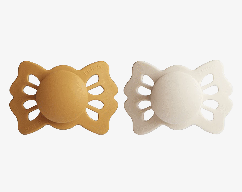 זוג מוצצים LUCKY- Honey Gold/Cream- size 1