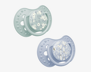 זוג מוצצי סיליקון מהדורת פריחת אביב כחול