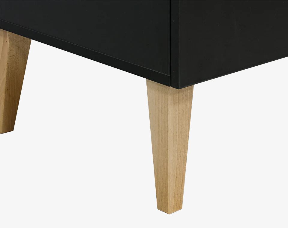 ארון 2 דלתות Emma שחור טבעי