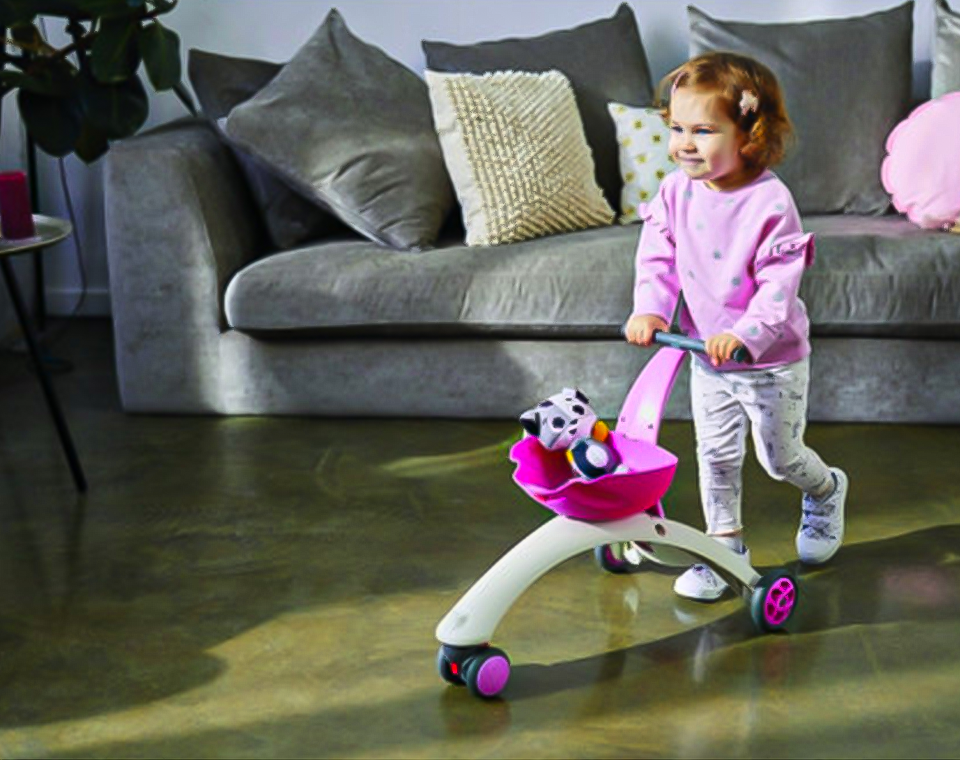 הליכון בימבה 5 ב- 1 ורוד