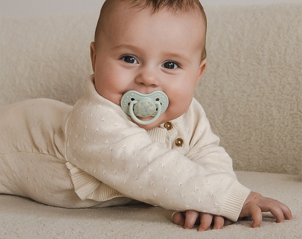 זוג מוצצי סיליקון מהדורת פריחת אביב כחול