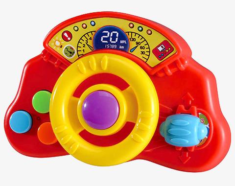 הגה צהוב עם דשבורד