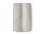 זוג חיתולי במבוק לבן- פיצפוצי עלים