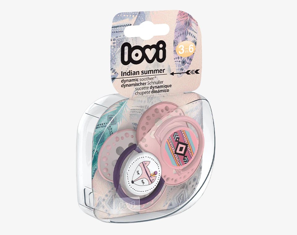 זוג מוצצי סיליקון מהדורת קיץ אינדיאני ורוד לאבי Lovi