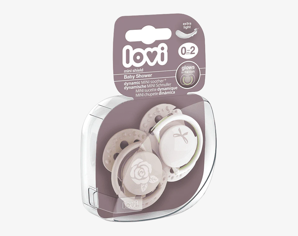 זוג מוצצי סיליקון מהדורת בייבי שאוור 0-2 ורוד