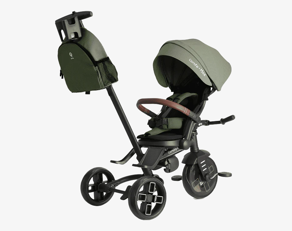 תלת אופן מתקפל מסתובב Comfo Max ירוק מקדימה באלכסון