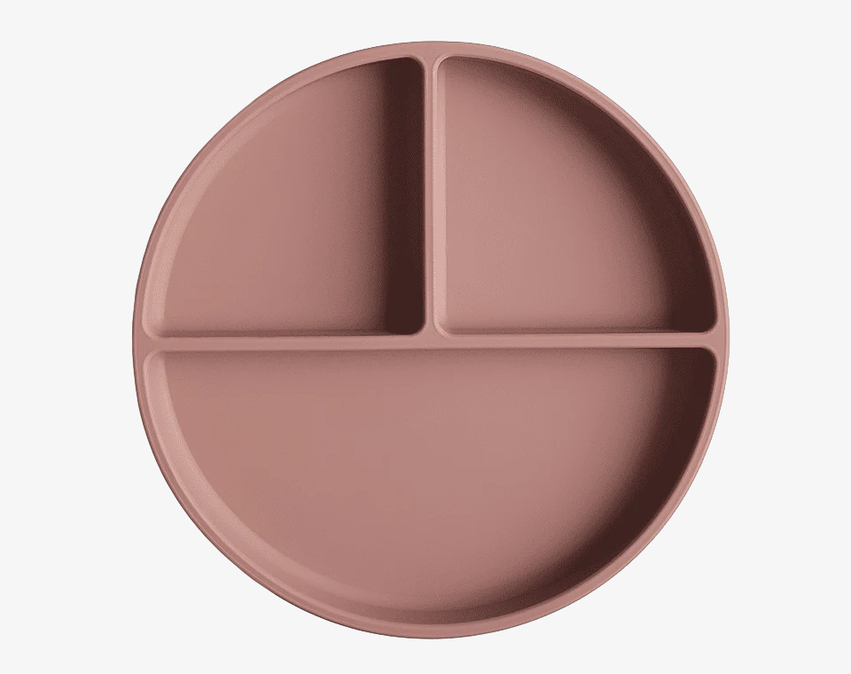צלחת סיליקון מחולקת Cloudy Mauve