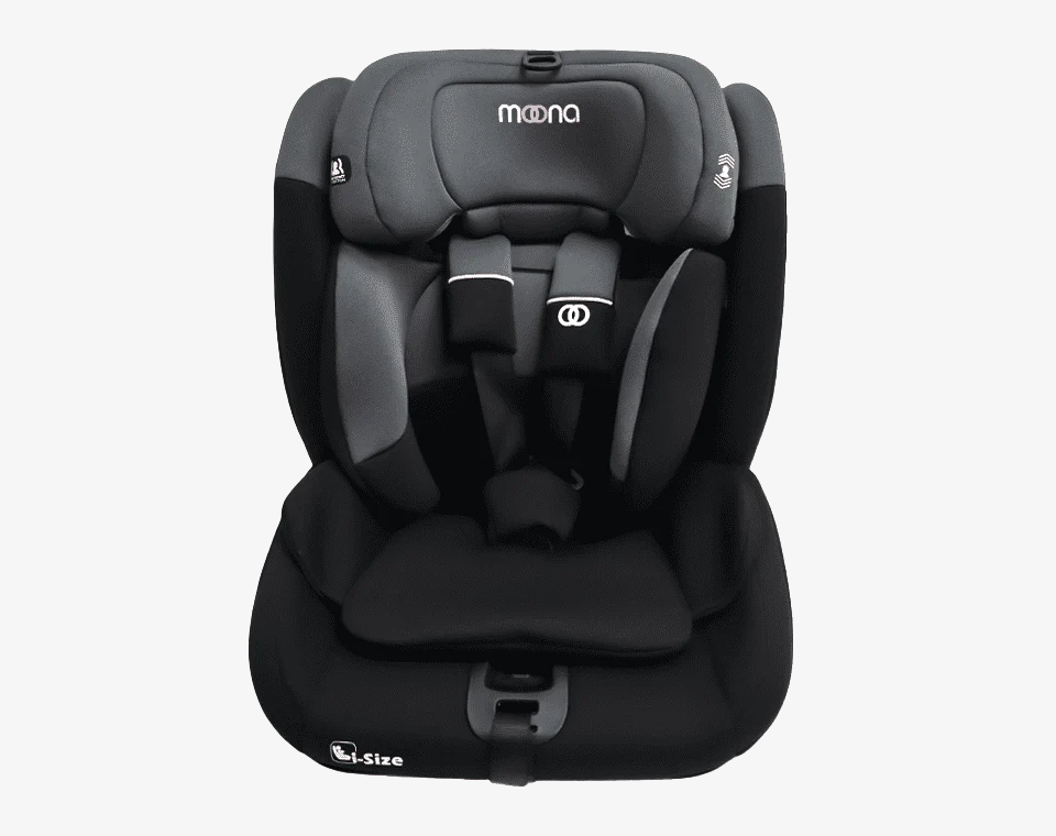 בוסטר גב רצועות I-size - שחור אפור