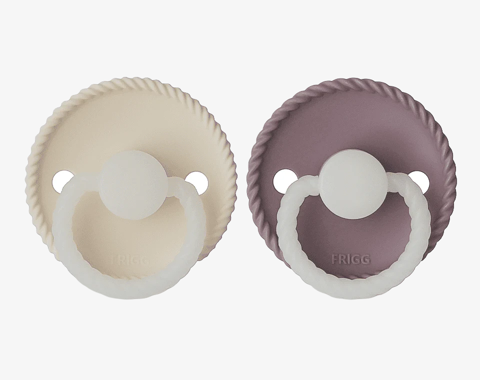 זוג מוצצים ROPE Night- Cream/ Twilight Mauve