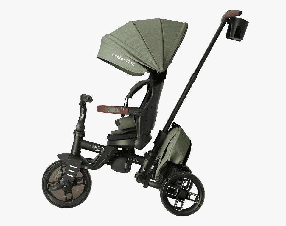 תלת אופן מתקפל מסתובב Comfo Max ירוק בפרופיל