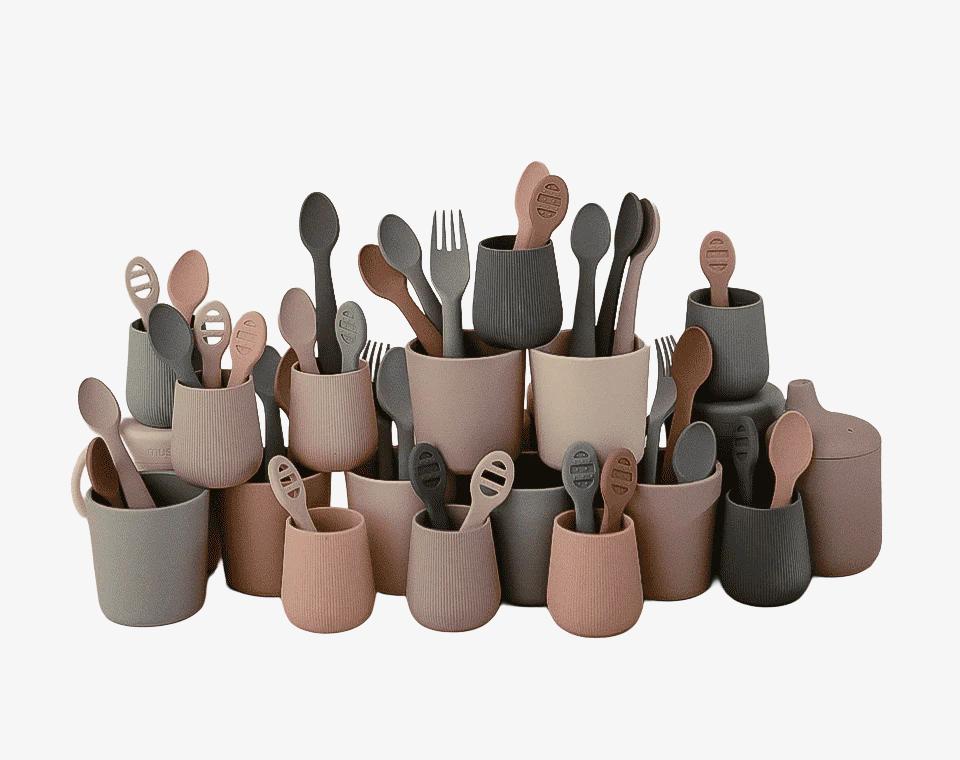 זוג כפיות התחלה לפעוטות Blush/Shifting Sand