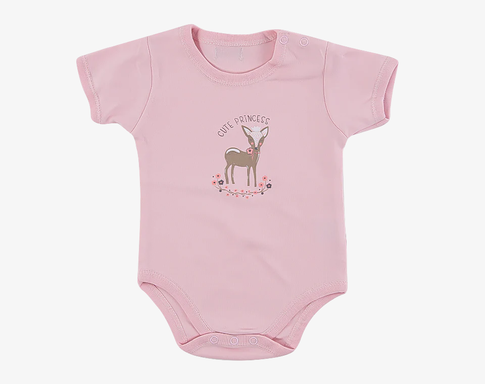 שלישיית בגדי גוף שרוול קצר פרח