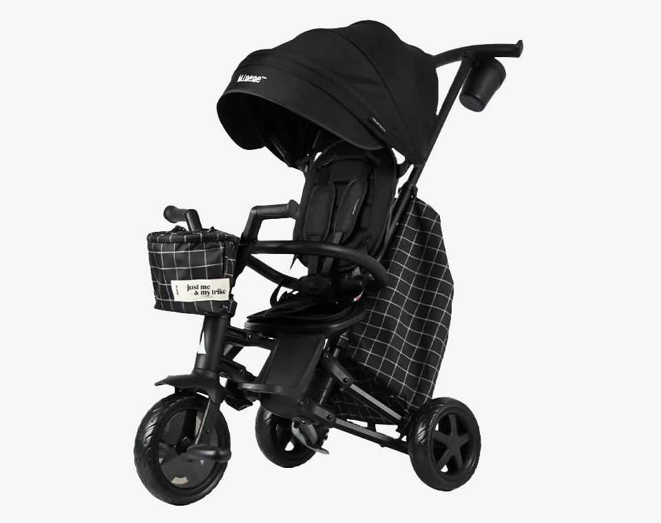 תלת אופן מתקפל 6 ב-1 שחור MINENE X QPLAY 2024