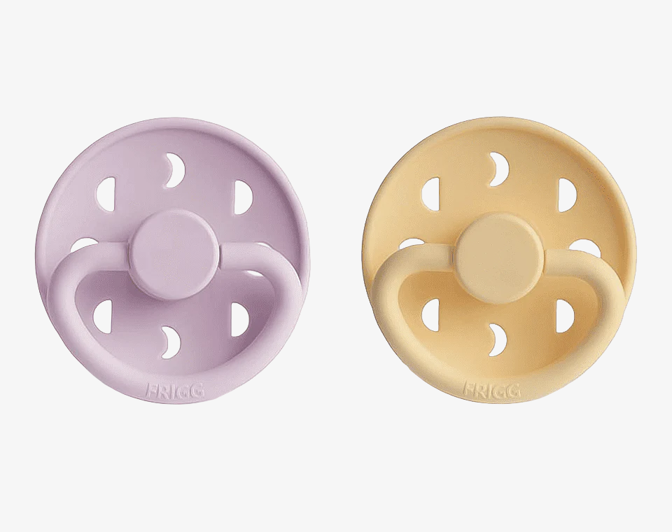 זוג מוצצים MOON- Pale Daffodil/ Soft Lilac