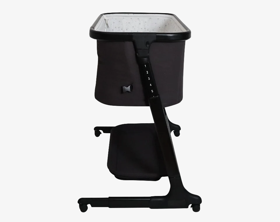 עריסה נצמדת ומתנדנדת Lola אפור כהה/ שחור