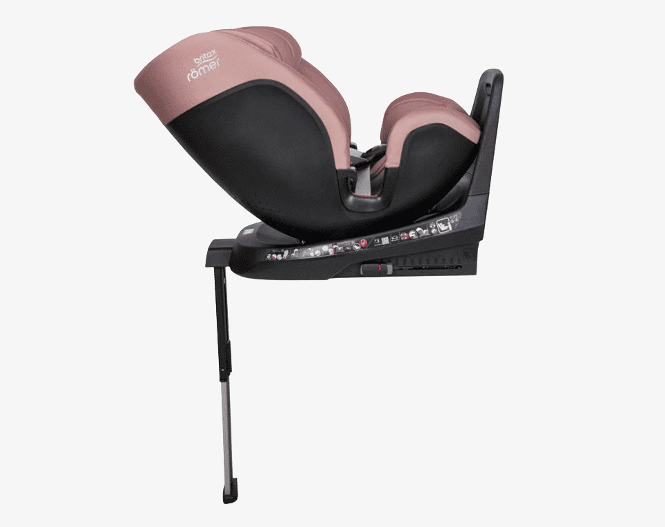 כיסא בטיחות Grow Max מסתובב 360° משולב בוסטר עם גגון ורוד