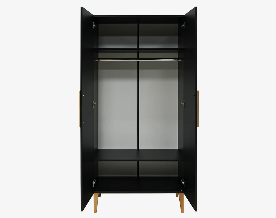 ארון 2 דלתות Emma שחור טבעי