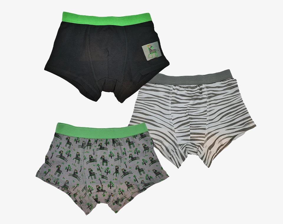 שלישיית תחתוני בוקסר זברה ירוק 5Y