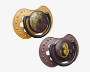 זוג מוצצי סיליקון מהדורת ג'ונגל 3-6 בורדו לאבי Lovi