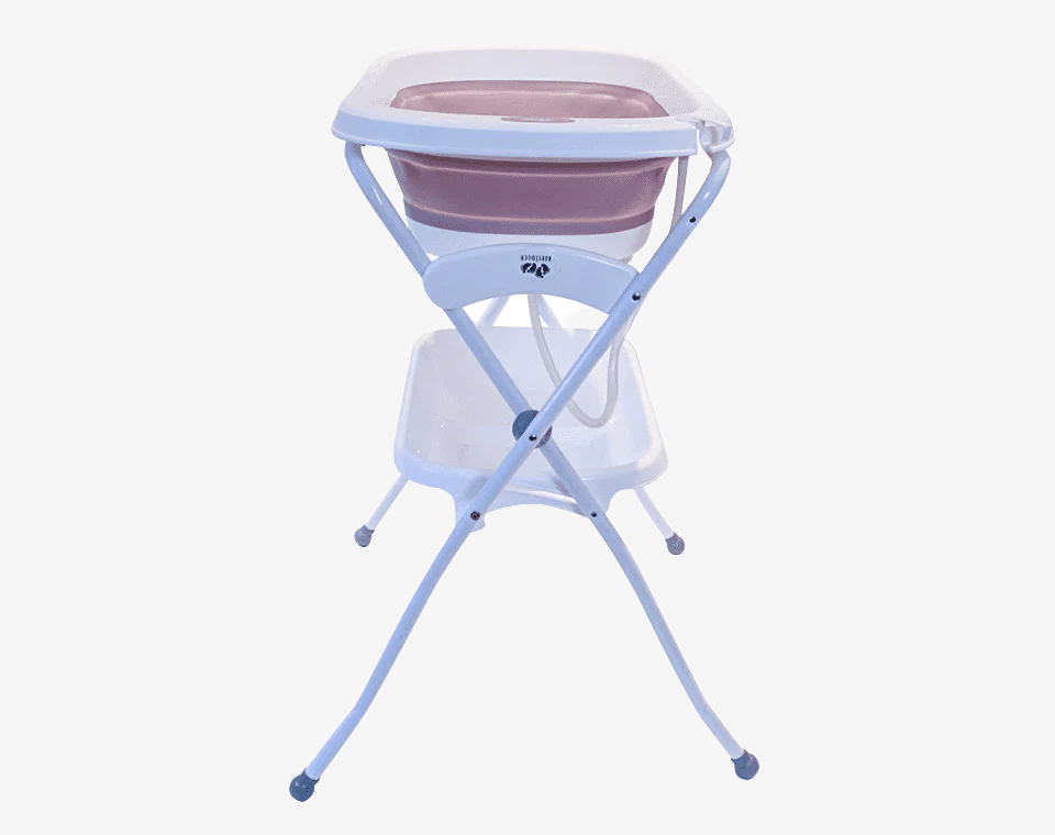 אמבטיה לתינוק ורוד + מעמד