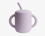 כוס אימון סיליקון+ קשית Soft Lilac