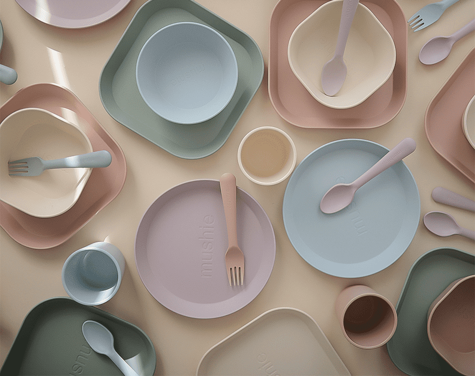 זוג צלחות עגולות Soft Lilac