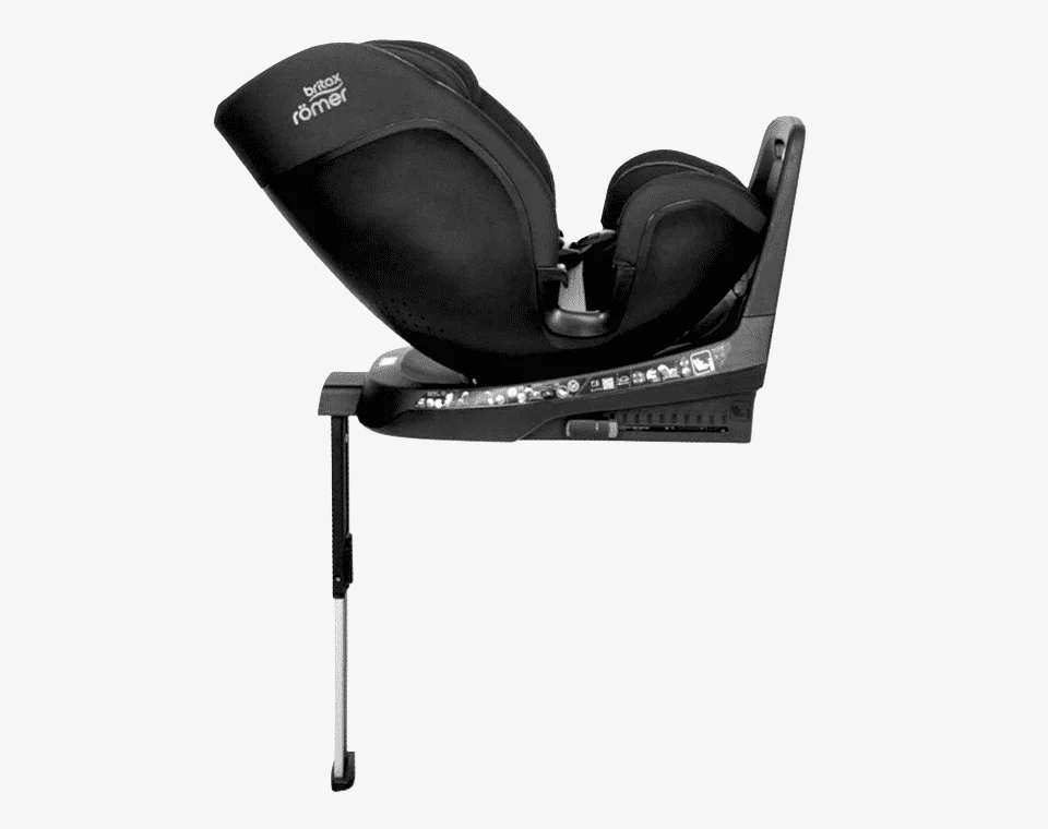 כיסא בטיחות מסתובב 360° משולב בוסטר עם גגון Swivel-Grow Max שחור