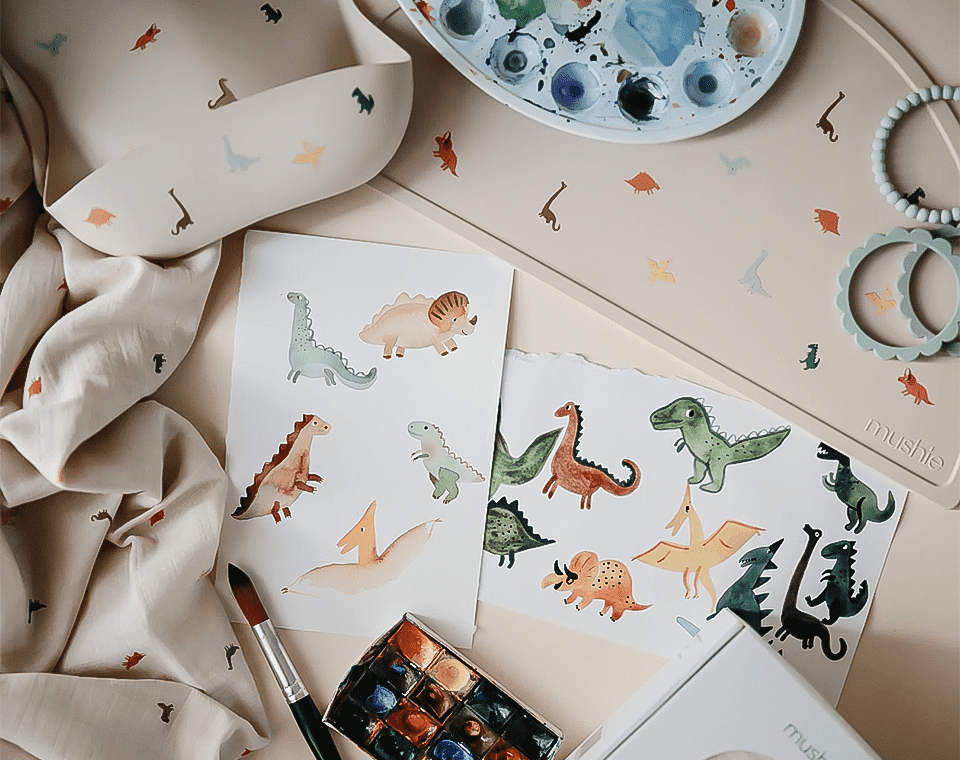 חיתול אורגני 120*120 Dinosaurs
