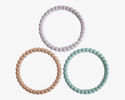 שלישיית צמידי נשכנים Lilac/ Cyan/ Soft Peach