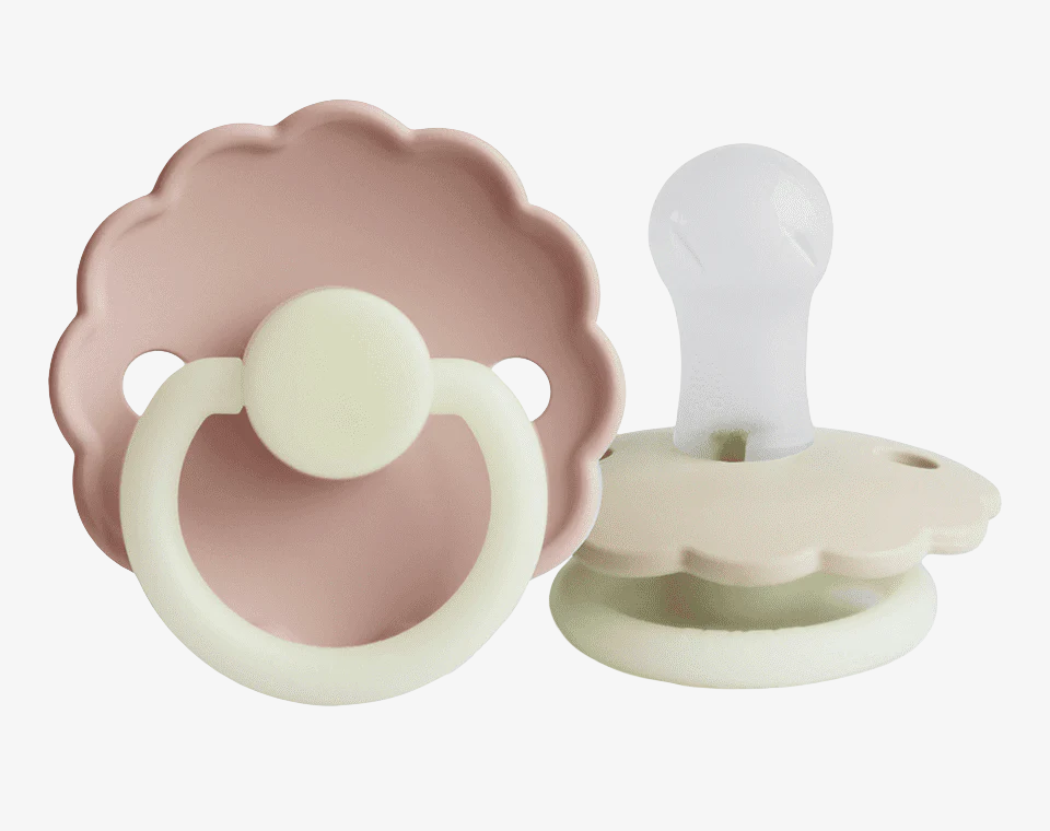 זוג מוצצים DAISY Night- Blush/ Cream