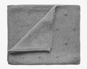 שמיכה סרוגה Pointelle Gray