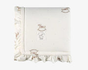 שמיכת Vintage Collection שמנת מודפס