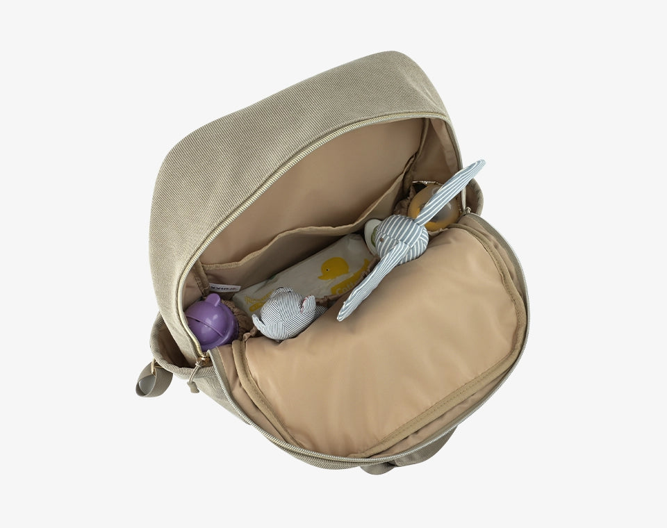 תיק החתלה מילה בז׳ כהה קורדרוי