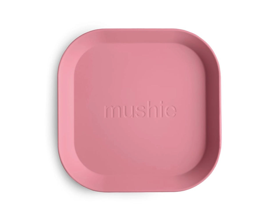 זוג צלחות מרובעות Dusty rose
