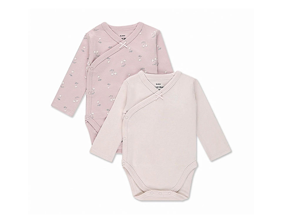 זוג בגדי גוף- ורוד מודפס