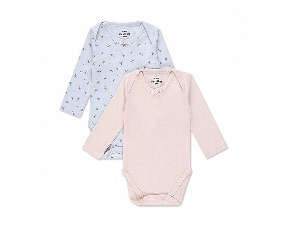 זוג בגדי גוף- תכלת מודפס