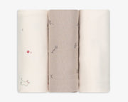 שלישיית חיתולי טריקו- חום גבעולים