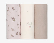 שלישיית חיתולי טריקו- שמנת שפן