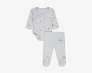 סט בגד גוף מעטפת+ רגלית מלאנז׳ גדרות