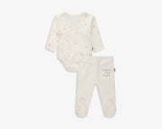 סט בגד גוף מעטפת+ רגלית שמנת שפן